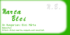 marta blei business card